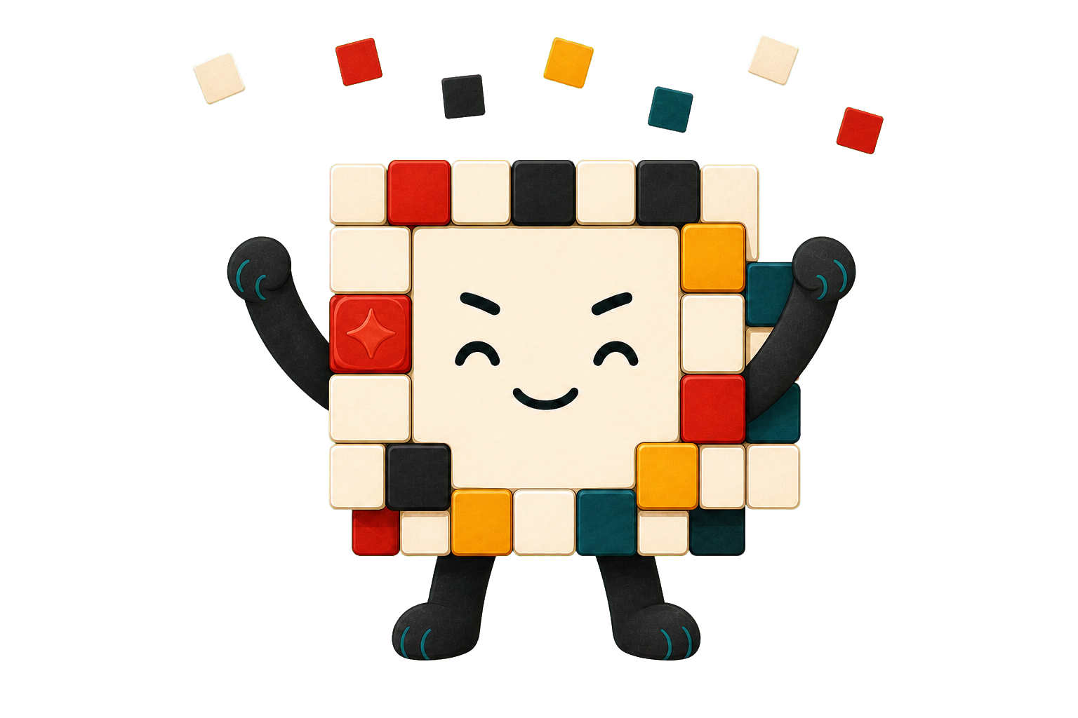 高得点を喜ぶキャラクター